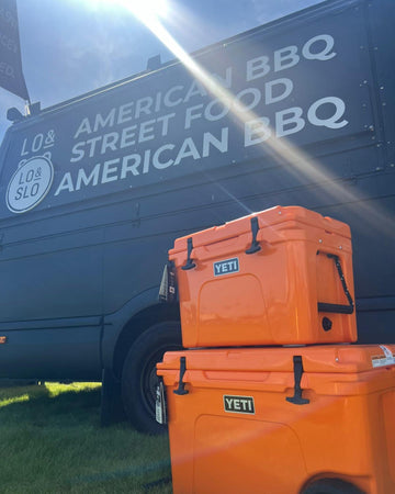 Lo and Slo food truck with YETI Coolers