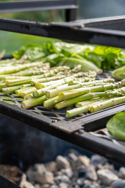 Charred Spring Asparagus with Lemon & Hazelnut Gremolata