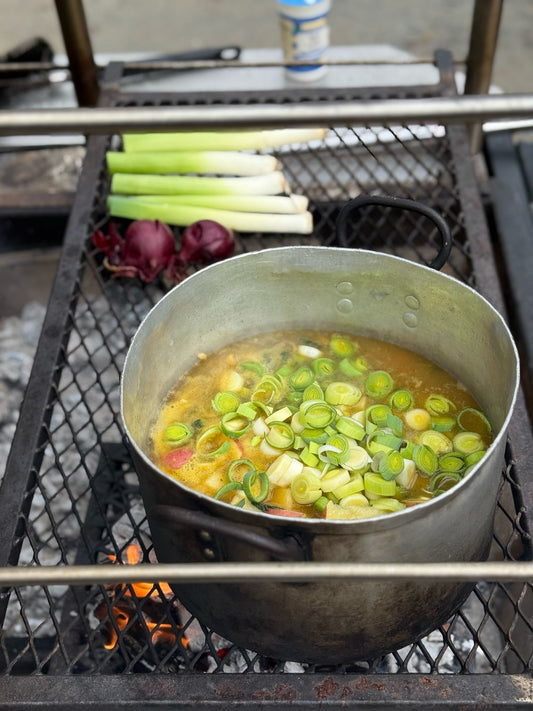 Smoked Garlic, Leek & Nettle Soup